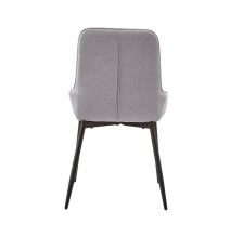 Pack de 4 Sillas Tapizadas en Tela Gris con Tratamiento Easy Clean, Asiento Reforzado  Medidas 54x55x88 cm