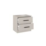Conjunto Pack Cabecero y 2 Mesitas de Noche,Mesilla de noche 2 Cajones Color Beige, Medidas:110x45x1,6 cm (LargoxAltoxProfundo)