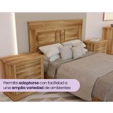 Pack de Dormitorio con Cabecero de 160 x 120 cm + 2 Mesitas de Noche + Cómoda | Color Cañón
